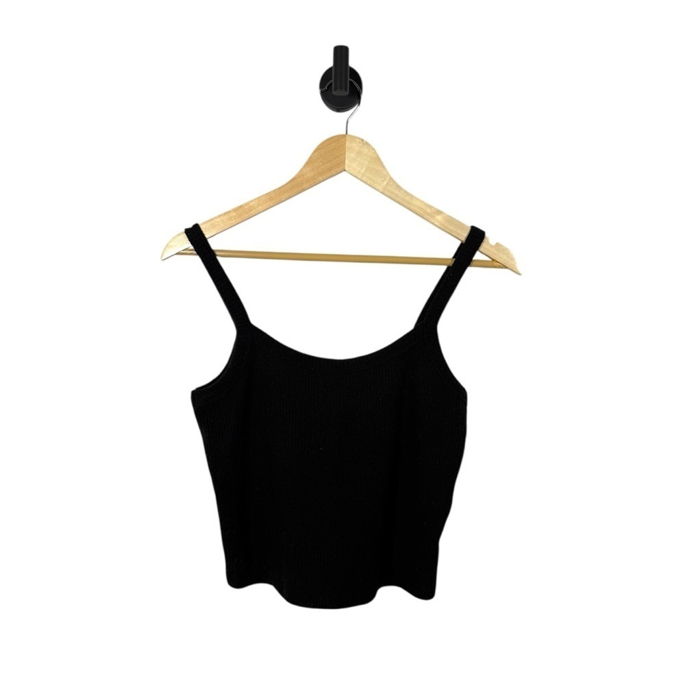 Old Navy Women’s Classic Brushed Waffle Knit Tank Black Size MP